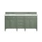 James Martin Vanities Brittany 72in Double Vanity, Smokey Celadon w/ 3 CM Ethereal Noctis Top 650-V72-SC-3ENC - alternate 3